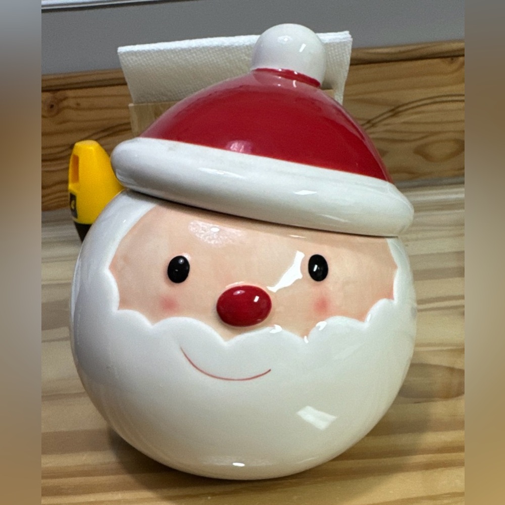 Hallmark Santa w/hat Cookie Jar - NIB